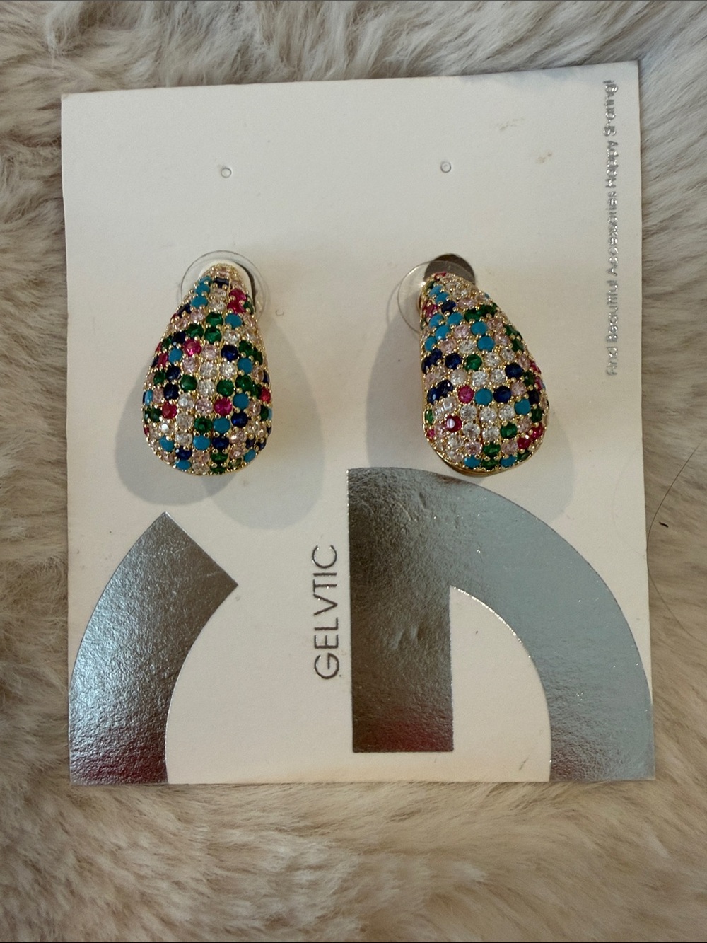 Multicolor Teardrop Crystal Earrings